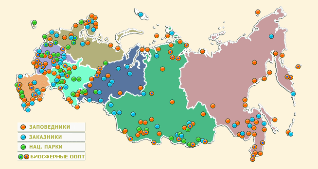 Карта оопт рф